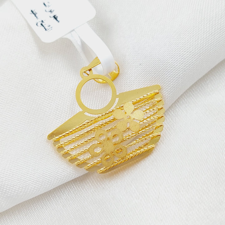 21K Gold Fancy Pendant by Saeed Jewelry - Image 3