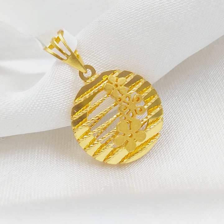 21K Gold Fancy Pendant by Saeed Jewelry - Image 3