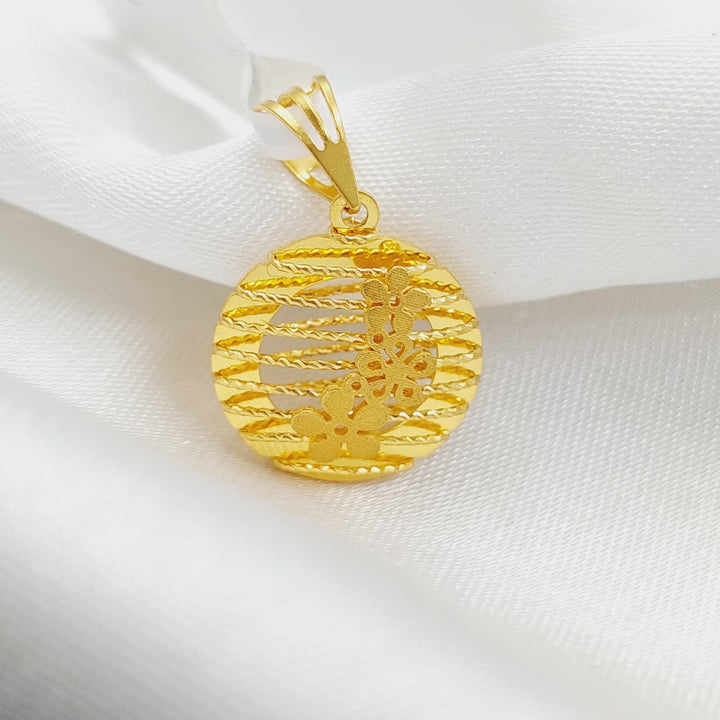 21K Gold Fancy Pendant by Saeed Jewelry - Image 1