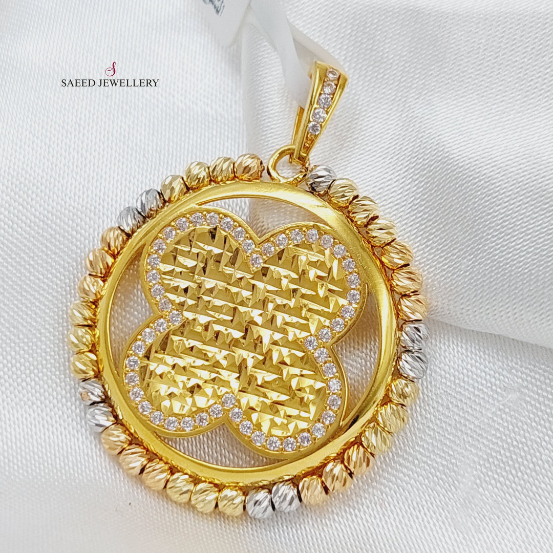 21K Gold Fancy Pendant by Saeed Jewelry - Image 3