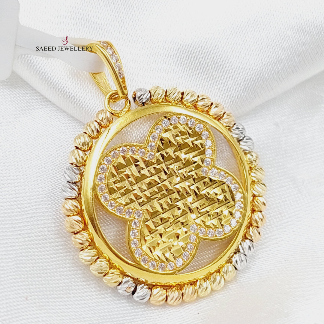 21K Gold Fancy Pendant by Saeed Jewelry - Image 1