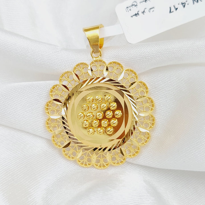 21K Gold Fancy Pendant by Saeed Jewelry - Image 1