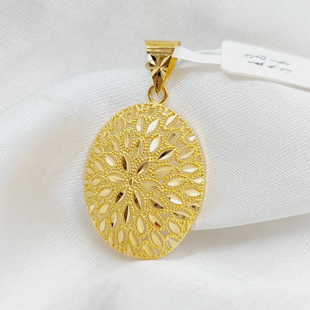 21K Gold Fancy Pendant by Saeed Jewelry - Image 3