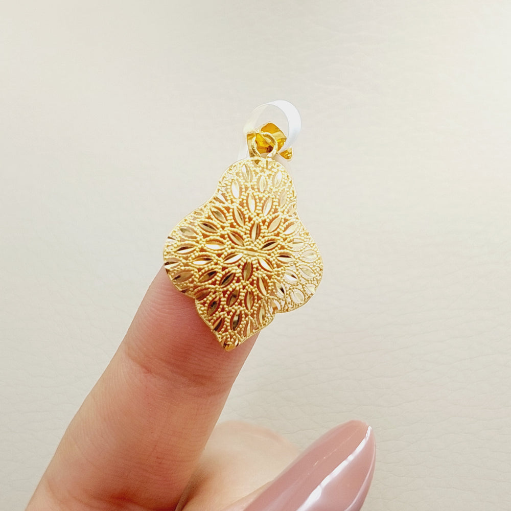 21K Gold Fancy Pendant by Saeed Jewelry - Image 2