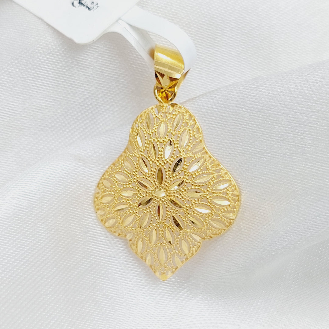 21K Gold Fancy Pendant by Saeed Jewelry - Image 3