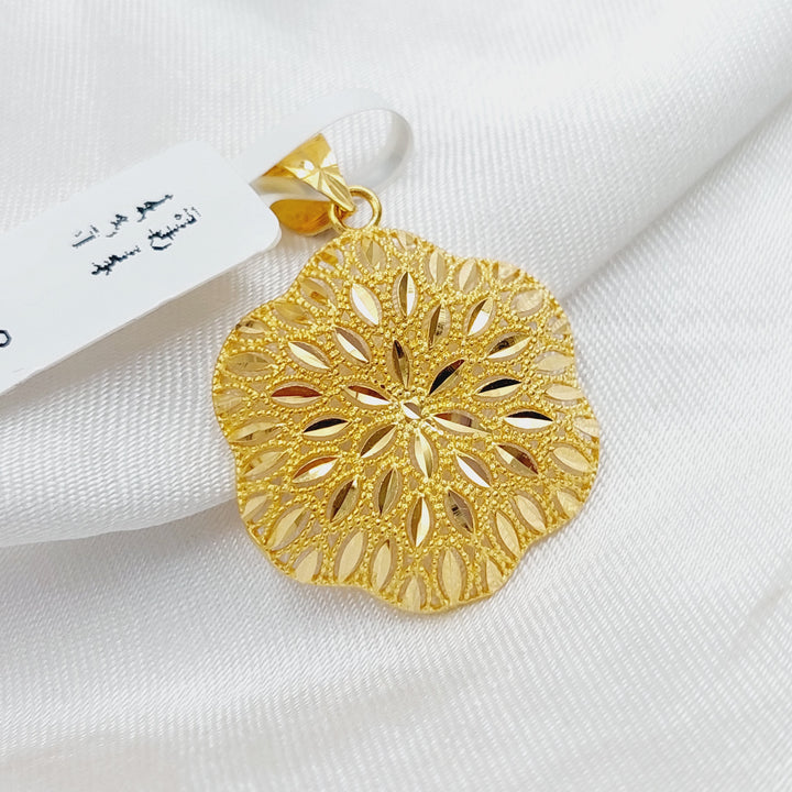 21K Gold Fancy Pendant by Saeed Jewelry - Image 3