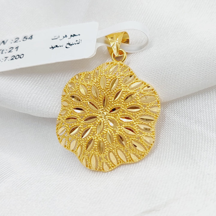 21K Gold Fancy Pendant by Saeed Jewelry - Image 4