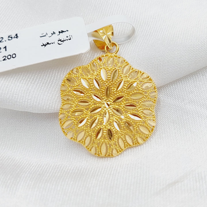 21K Gold Fancy Pendant by Saeed Jewelry - Image 1