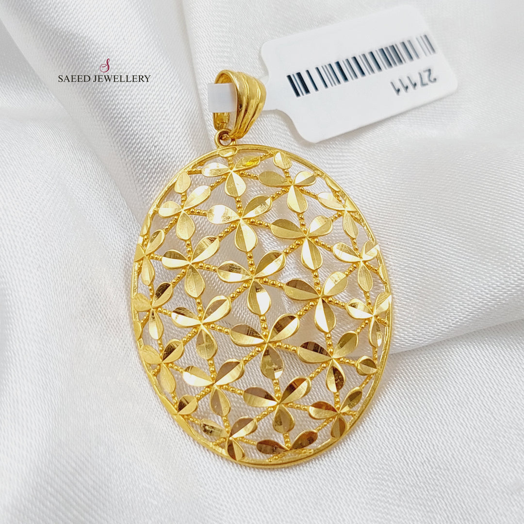 21K Gold Fancy Pendant by Saeed Jewelry - Image 4