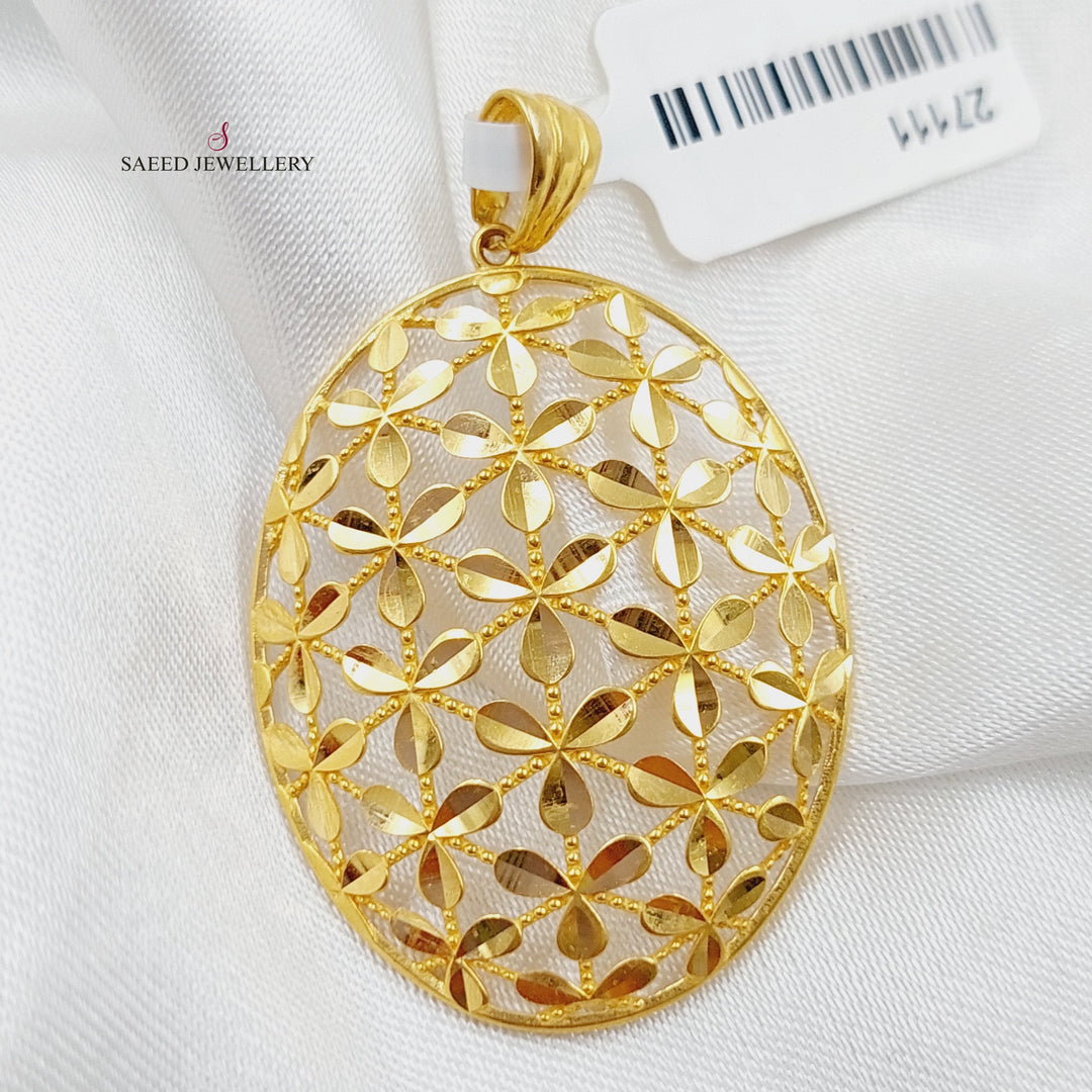 21K Gold Fancy Pendant by Saeed Jewelry - Image 1