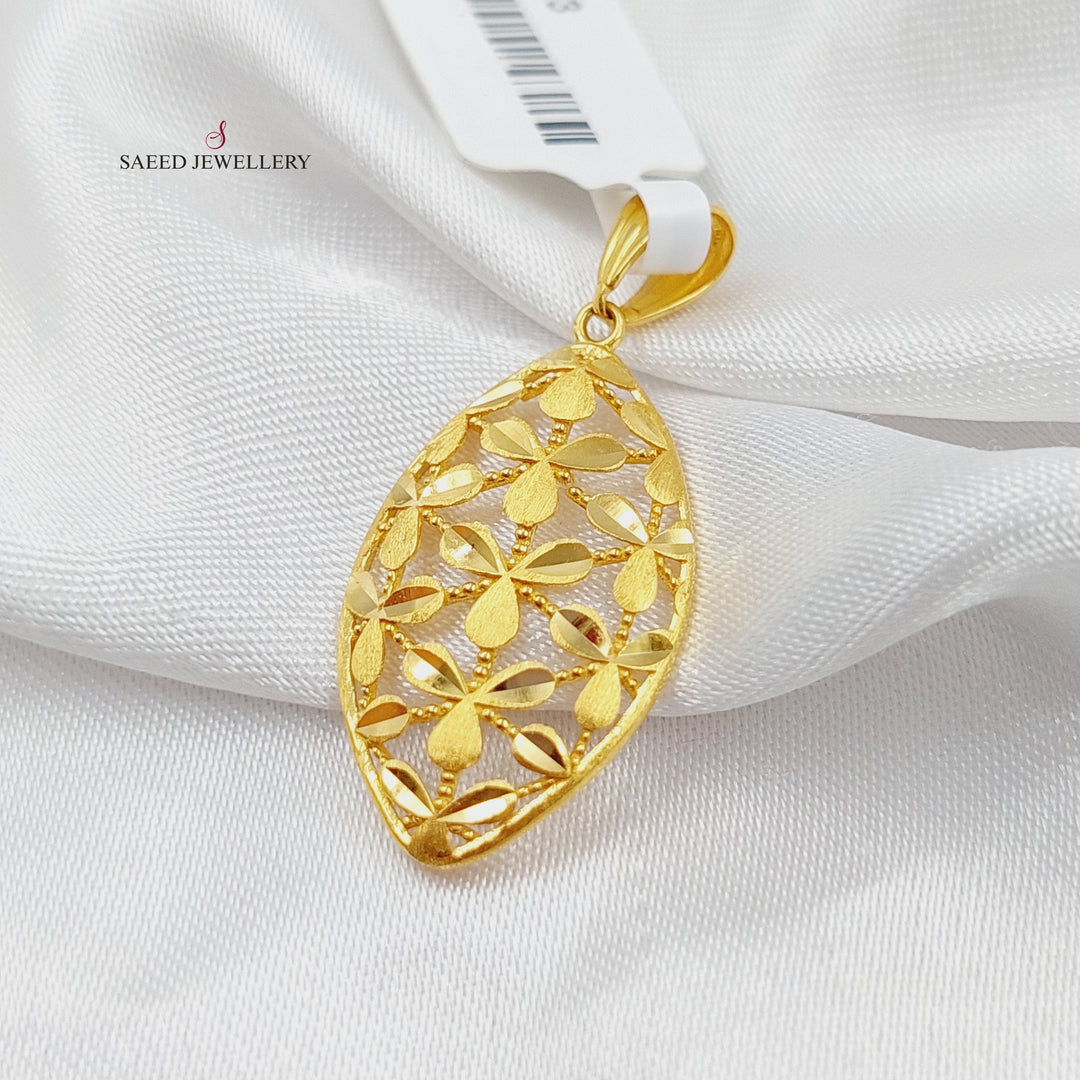 21K Gold Fancy Pendant by Saeed Jewelry - Image 2