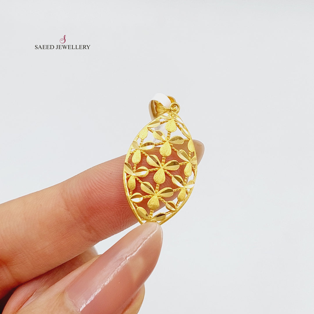 21K Gold Fancy Pendant by Saeed Jewelry - Image 3