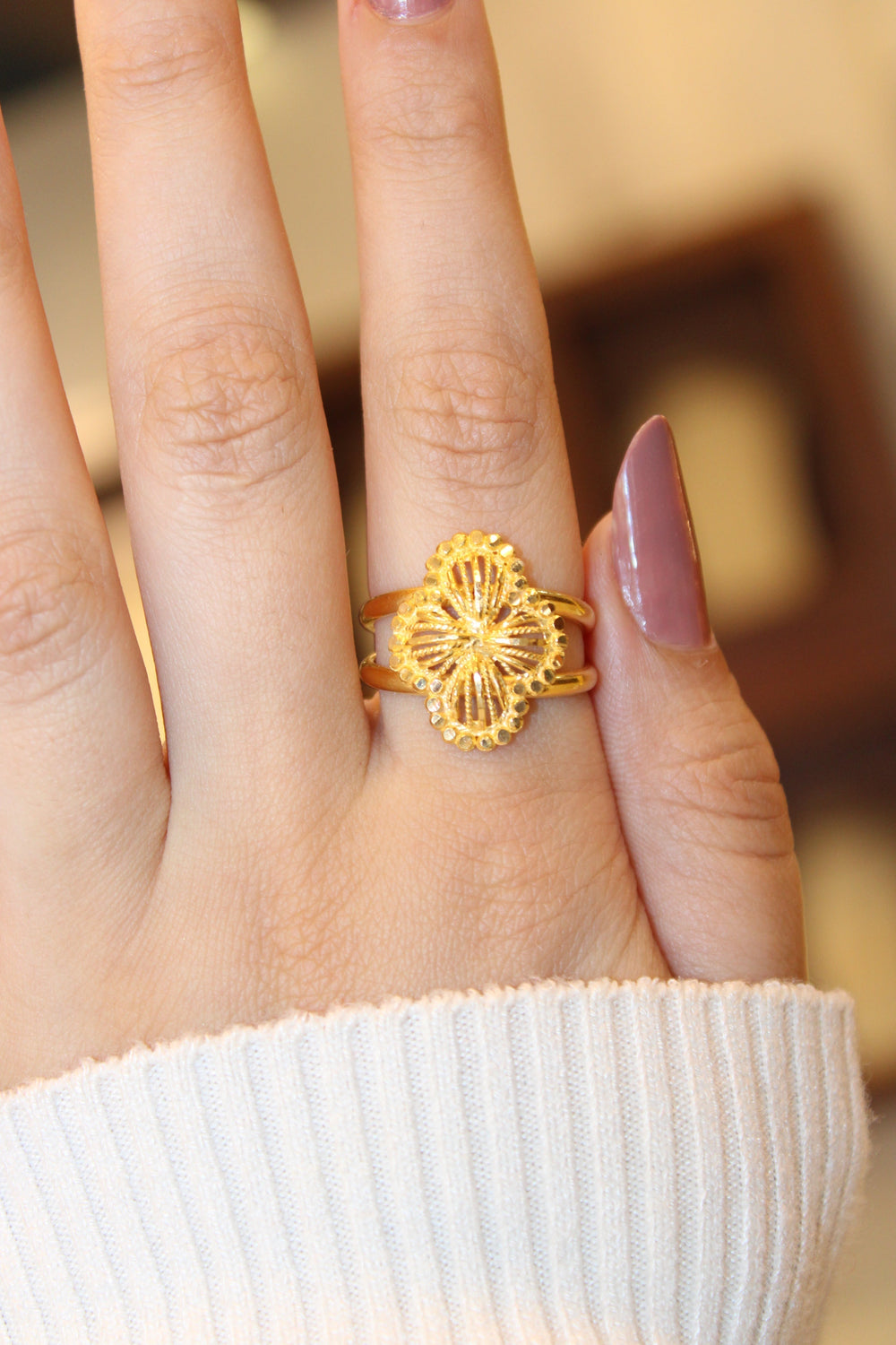 21K Gold Fancy Ring by Saeed Jewelry - Image 2