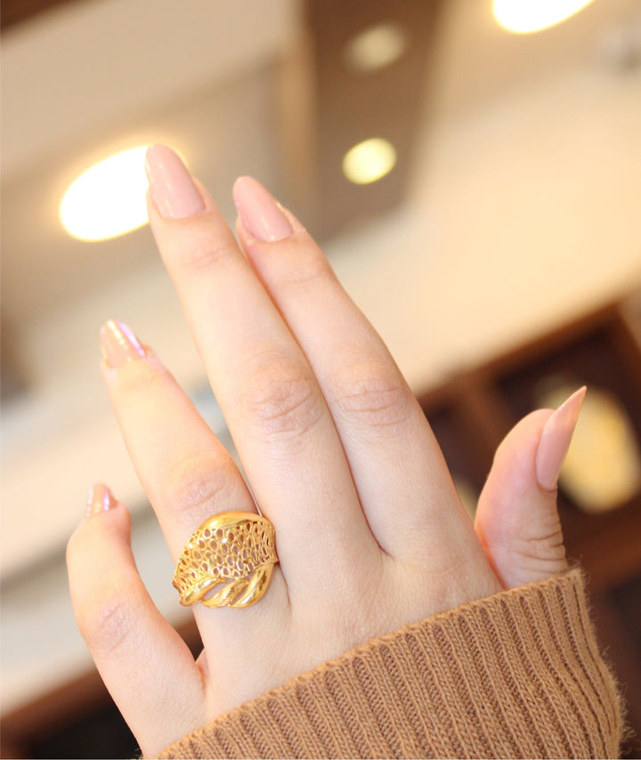 21K Gold Fancy Ring by Saeed Jewelry - Image 2