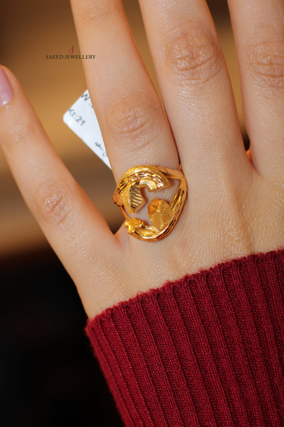 21K Gold Fancy Ring by Saeed Jewelry - Image 4