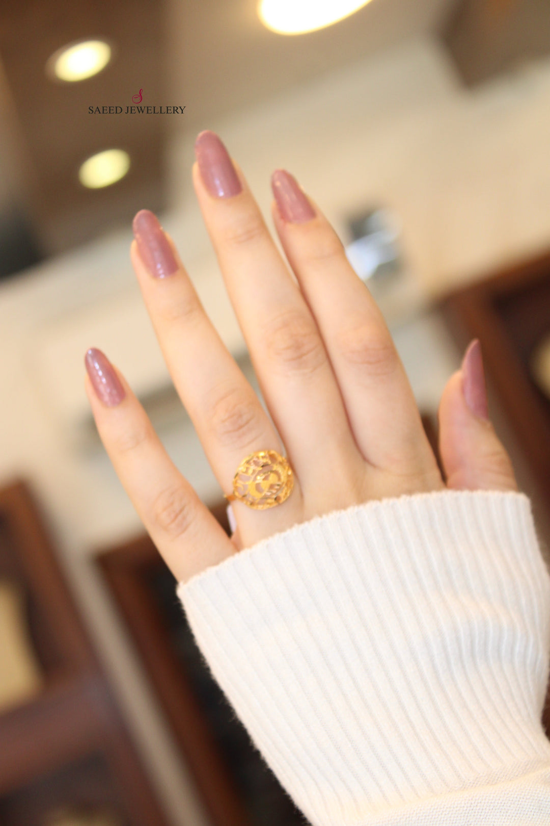 21K Gold Fancy Ring by Saeed Jewelry - Image 3