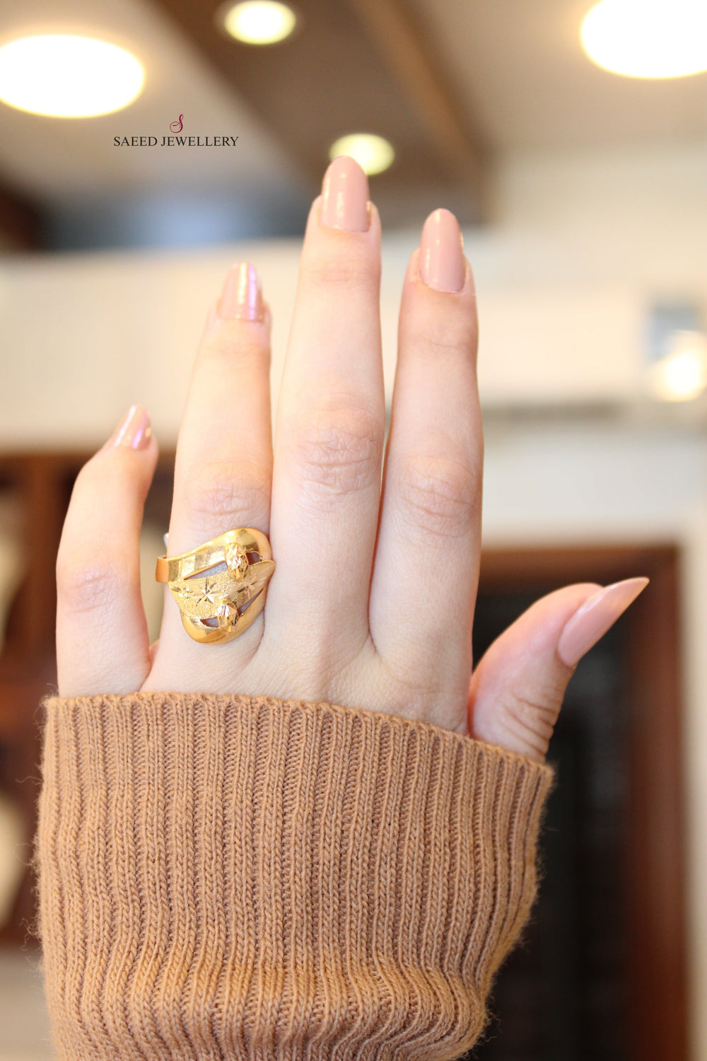 21K Gold Fancy Ring by Saeed Jewelry - Image 2