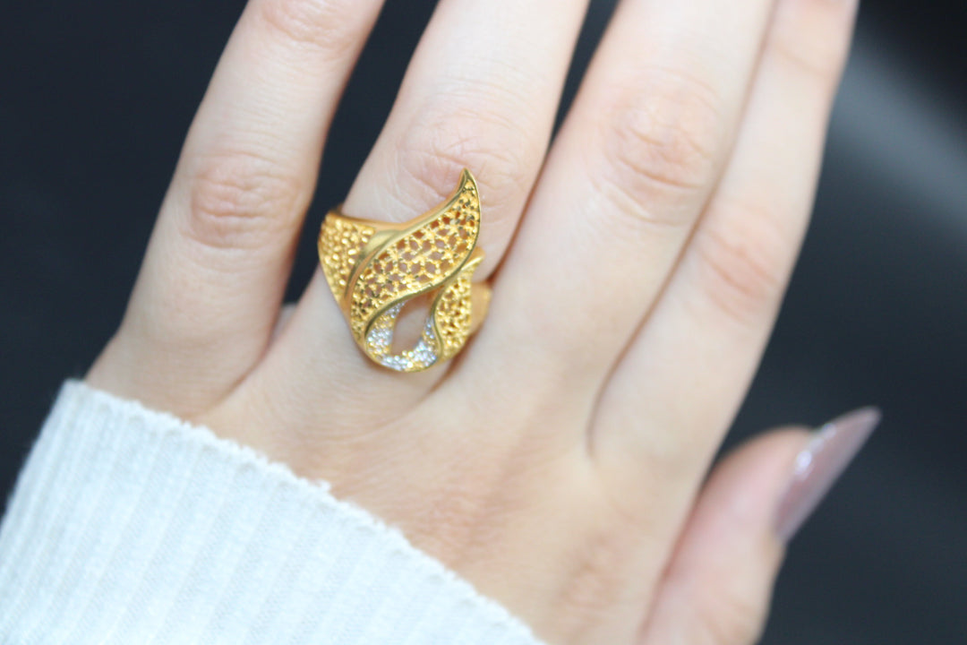 21K Gold Fancy Ring by Saeed Jewelry - Image 4