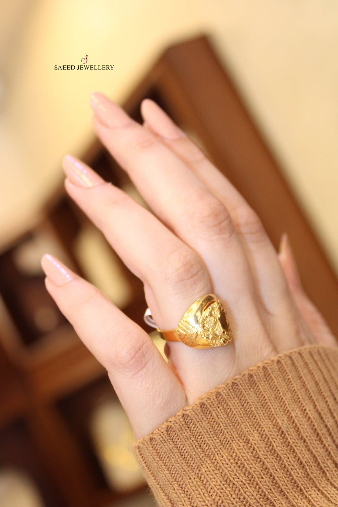 21K Gold Fancy Ring by Saeed Jewelry - Image 2