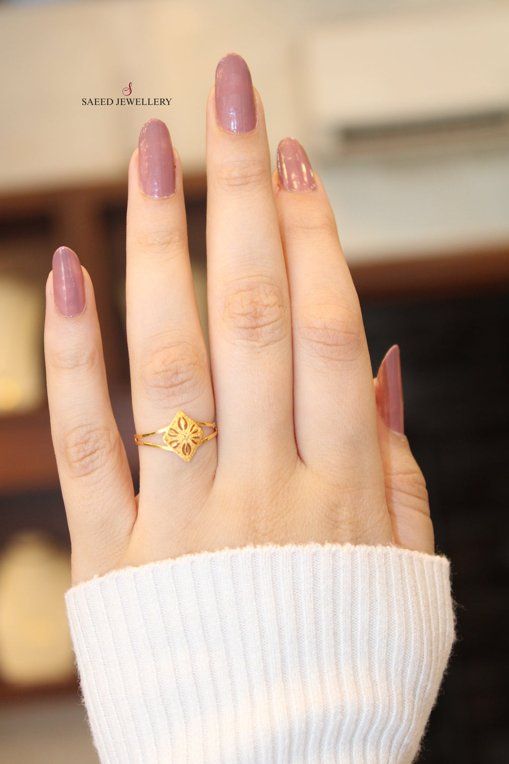 21K Gold Fancy Ring by Saeed Jewelry - Image 2