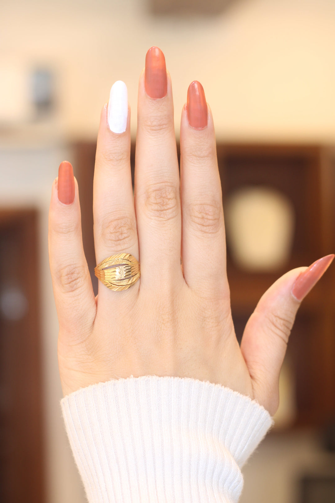 21K Gold Fancy Ring by Saeed Jewelry - Image 4