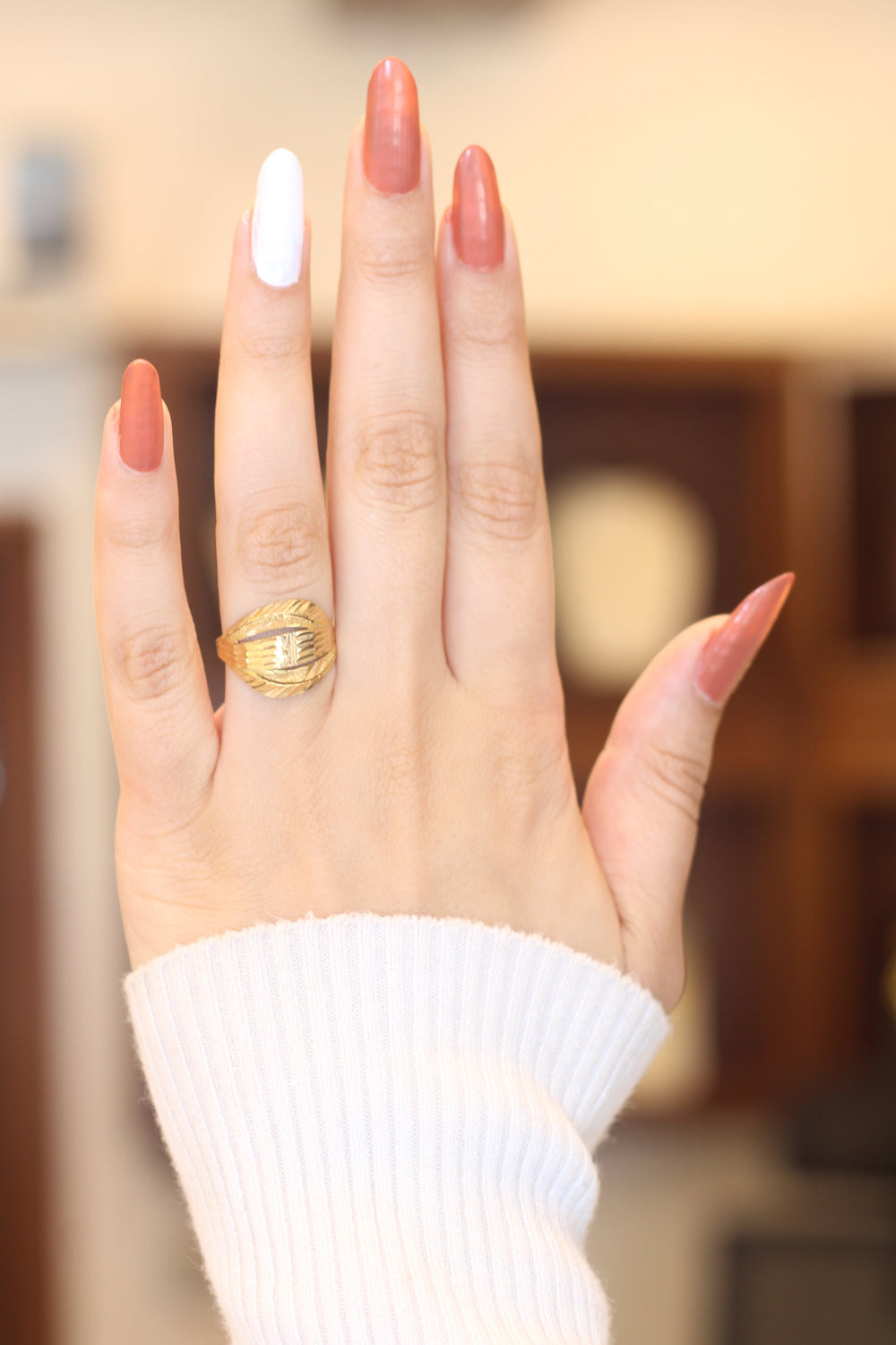 21K Gold Fancy Ring by Saeed Jewelry - Image 2