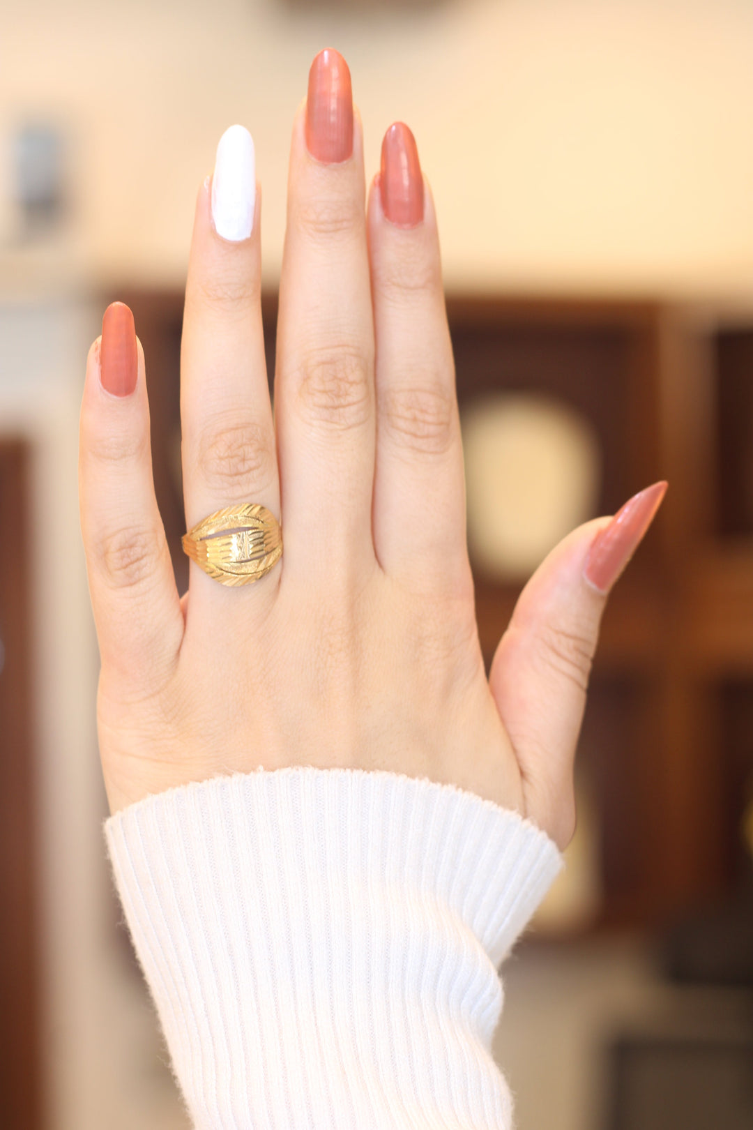 21K Gold Fancy Ring by Saeed Jewelry - Image 2