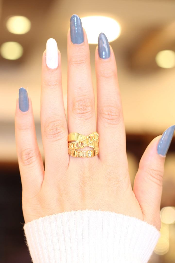 21K Gold Fancy Ring by Saeed Jewelry - Image 2