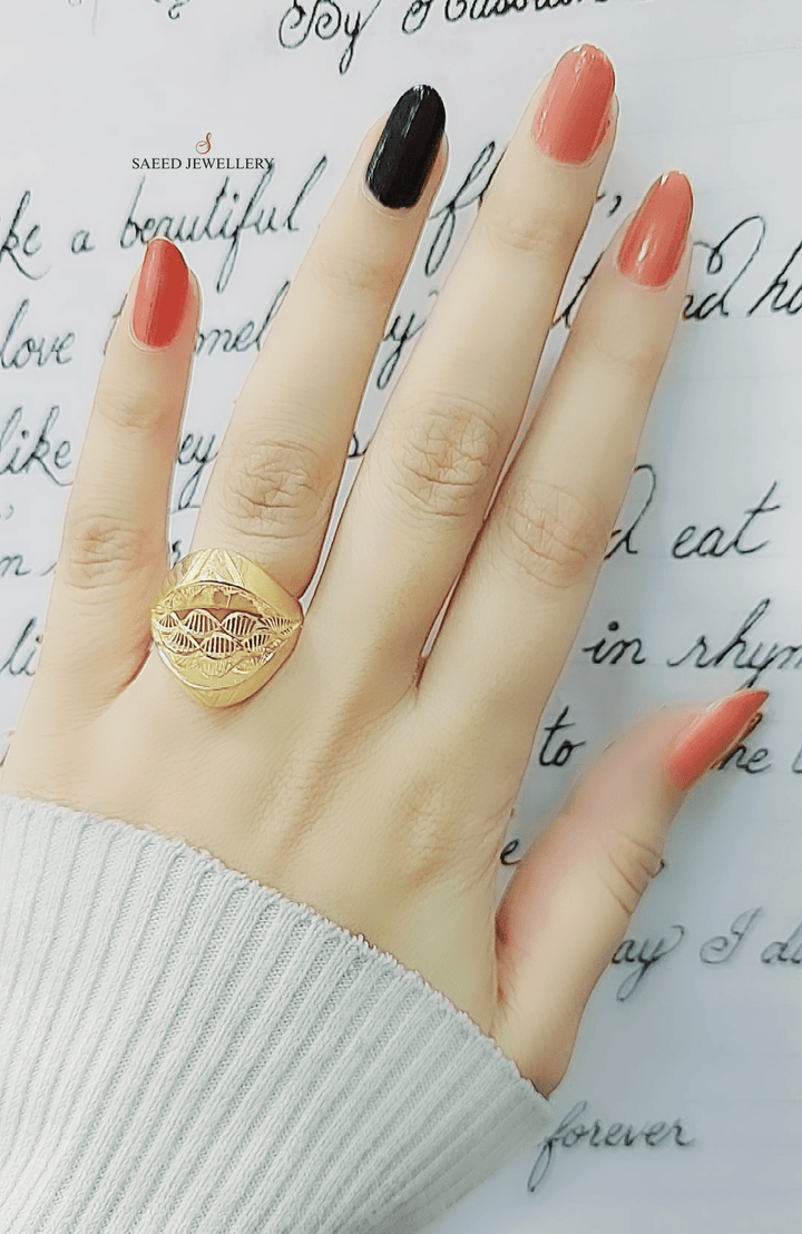 21K Gold Fancy Ring by Saeed Jewelry - Image 2