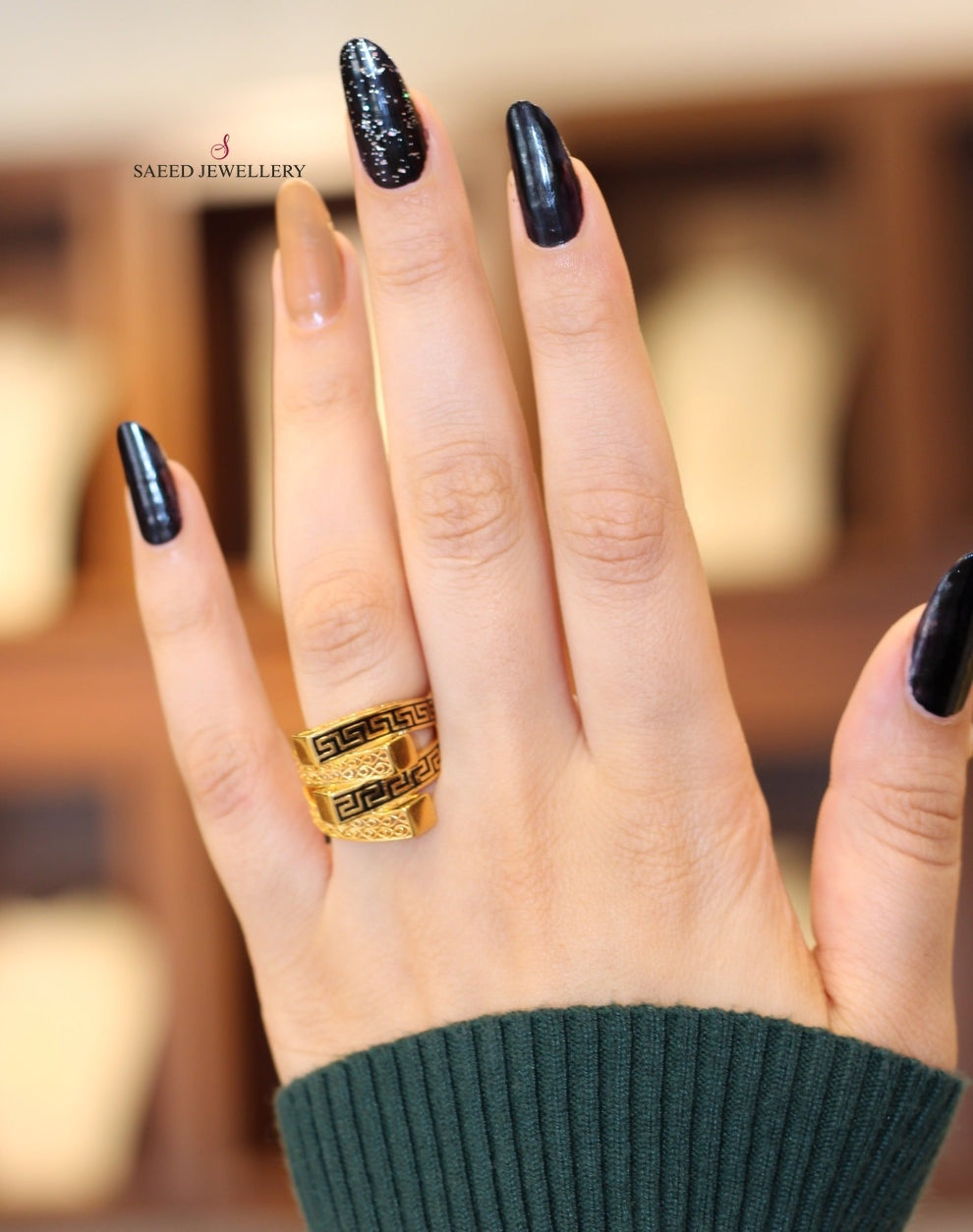 21K Gold Fancy Ring by Saeed Jewelry - Image 2