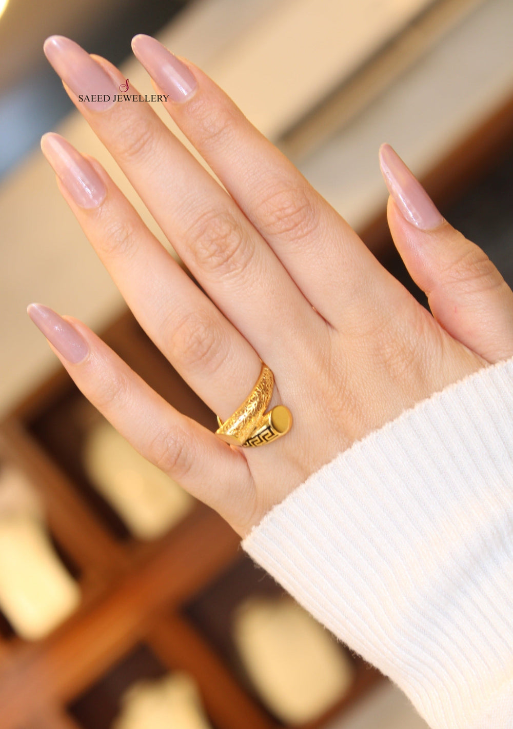 21K Gold Fancy Ring by Saeed Jewelry - Image 2