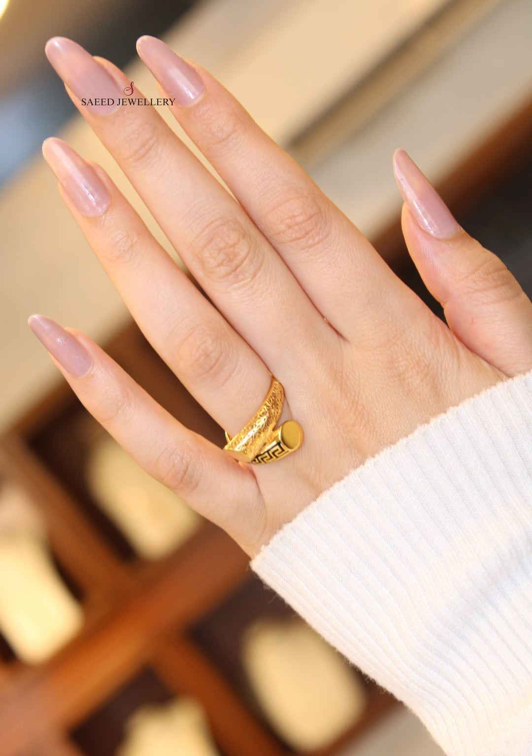 21K Gold Fancy Ring by Saeed Jewelry - Image 2