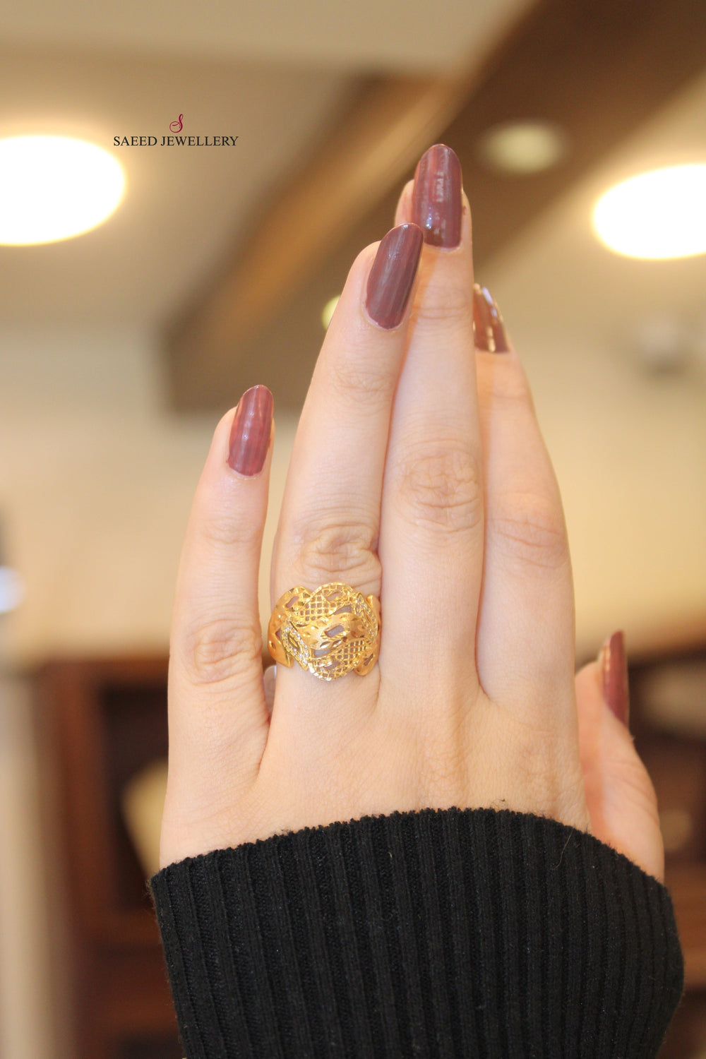 21K Gold Fancy Ring by Saeed Jewelry - Image 2