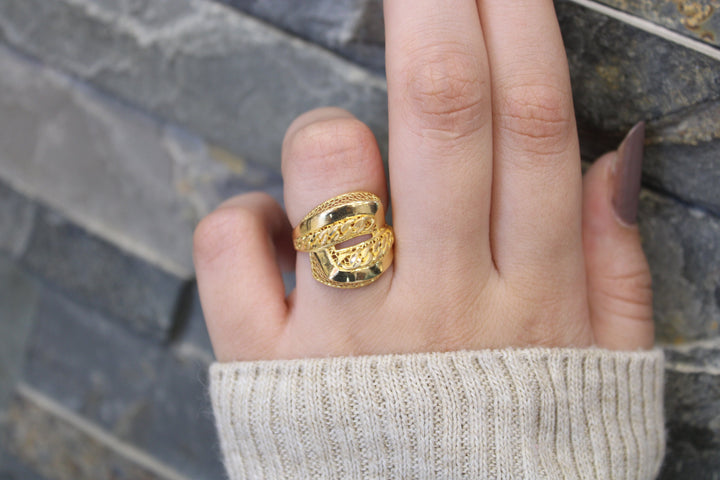 21K Gold Fancy Ring by Saeed Jewelry - Image 2