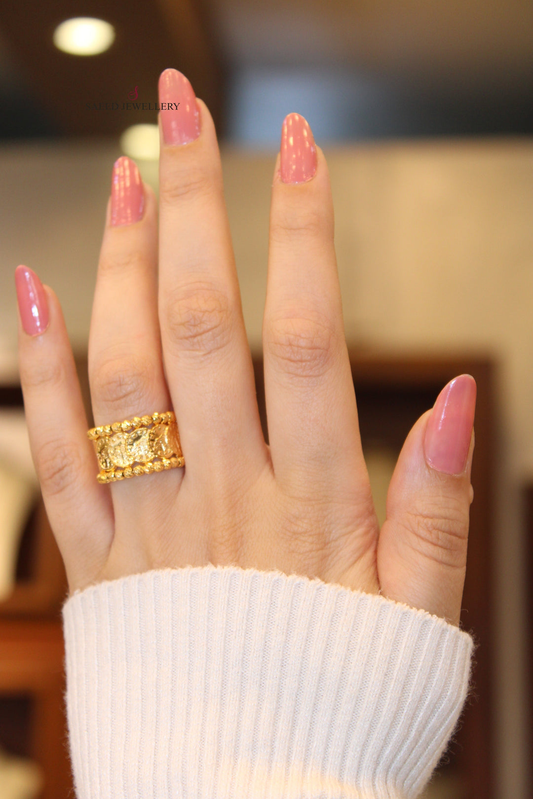 21K Gold Fancy Ring by Saeed Jewelry - Image 3