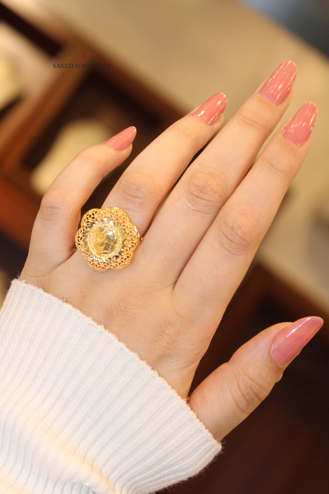 21K Gold Fancy Ring by Saeed Jewelry - Image 10