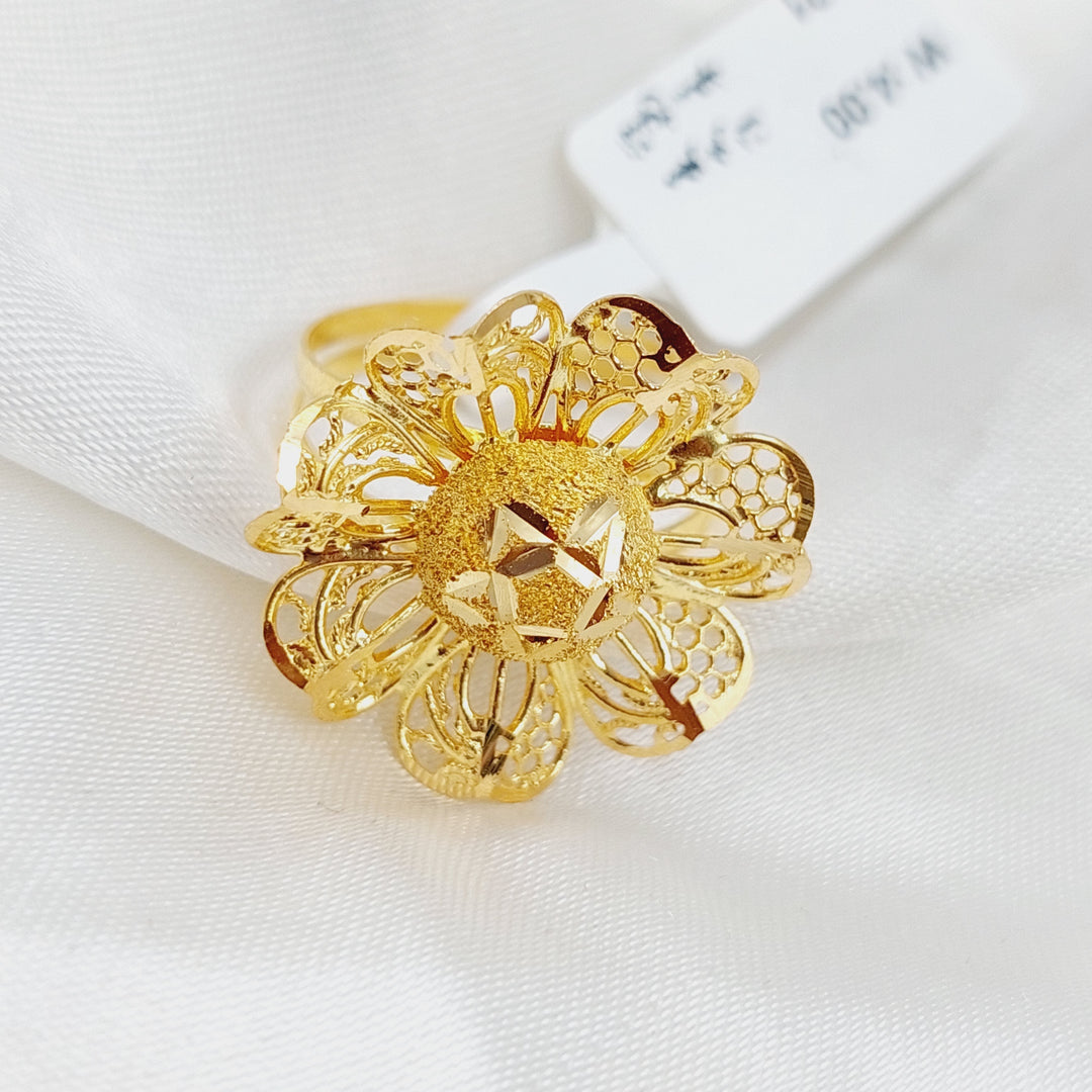 21K Gold Fancy Rose Ring by Saeed Jewelry - Image 7