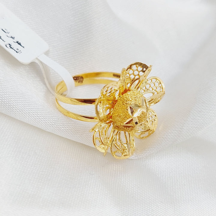 21K Gold Fancy Rose Ring by Saeed Jewelry - Image 4