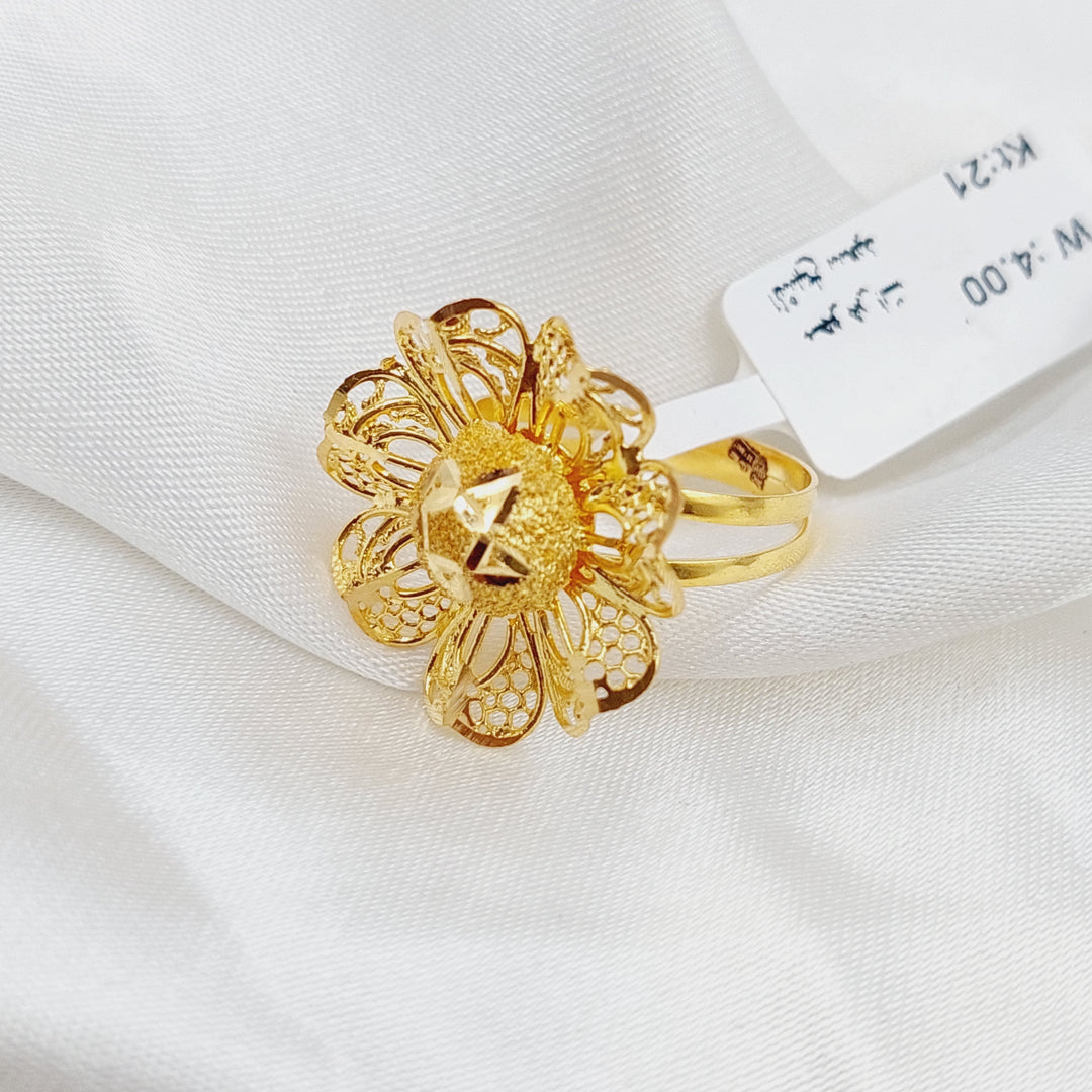 21K Gold Fancy Rose Ring by Saeed Jewelry - Image 5