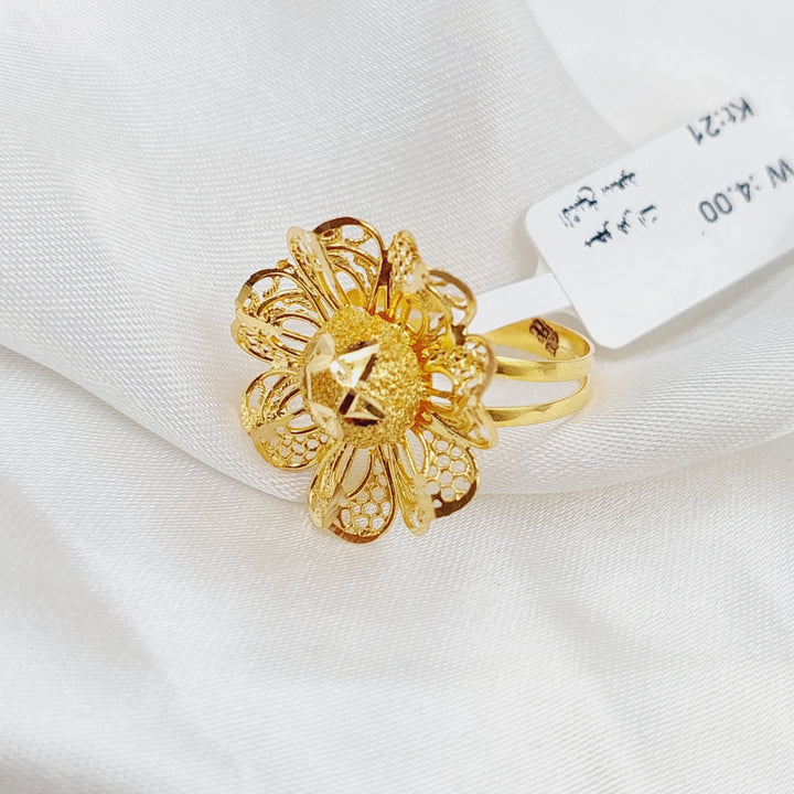 21K Gold Fancy Rose Ring by Saeed Jewelry - Image 8