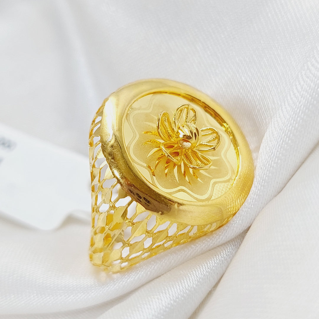 21K Gold Fancy Rose Ring by Saeed Jewelry - Image 2