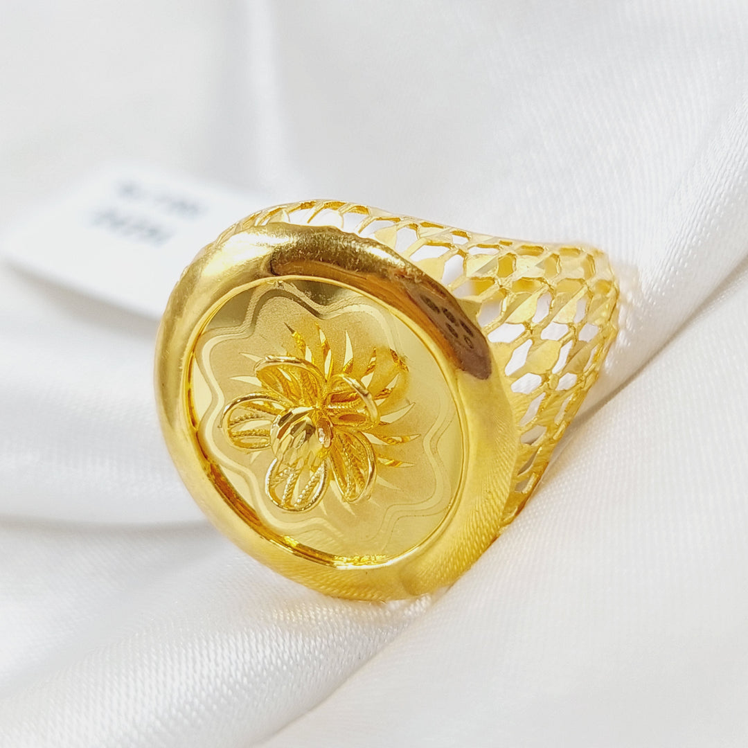 21K Gold Fancy Rose Ring by Saeed Jewelry - Image 3