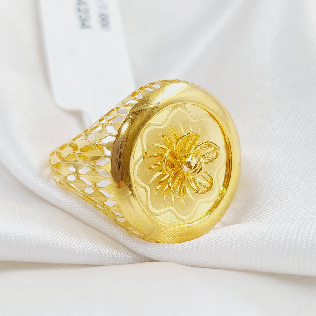 21K Gold Fancy Rose Ring by Saeed Jewelry - Image 1