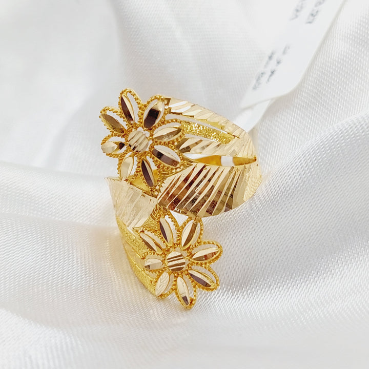 21K Gold Fancy Rose Ring by Saeed Jewelry - Image 1