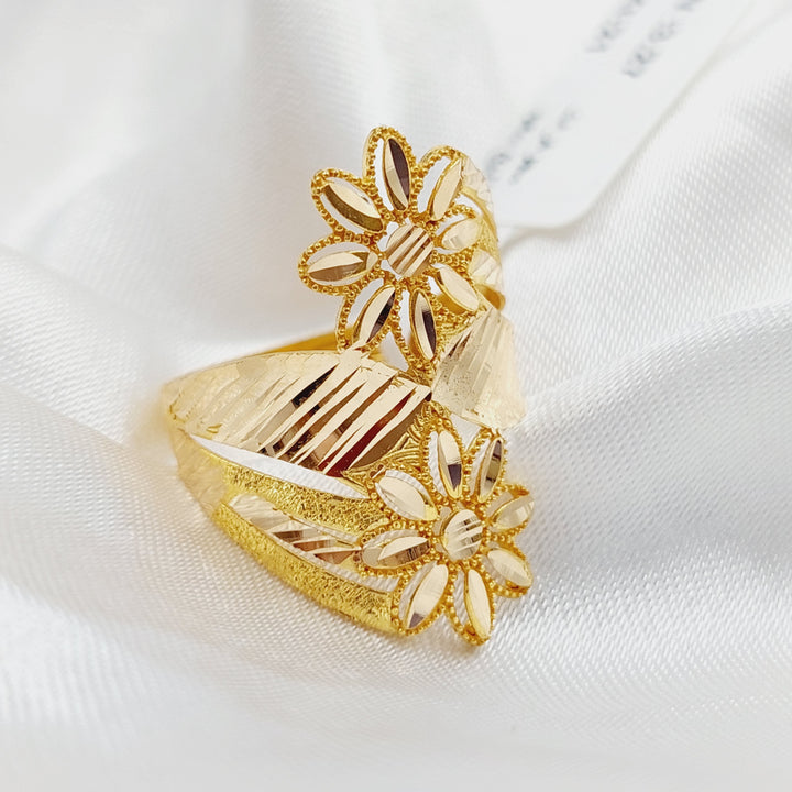 21K Gold Fancy Rose Ring by Saeed Jewelry - Image 1