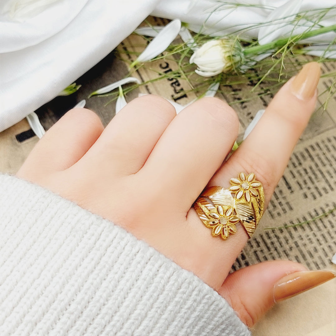 21K Gold Fancy Rose Ring by Saeed Jewelry - Image 2