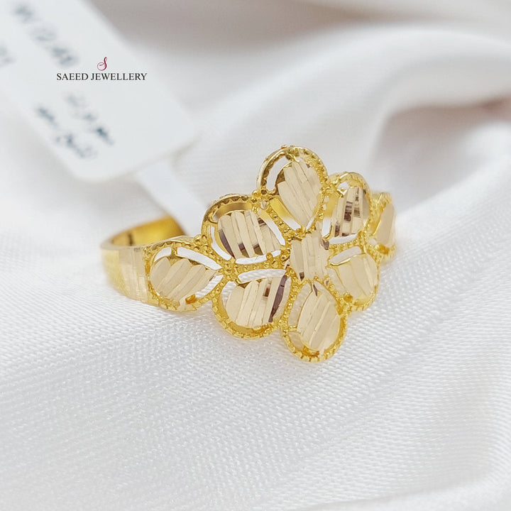 21K Gold Fancy Rose Ring by Saeed Jewelry - Image 3