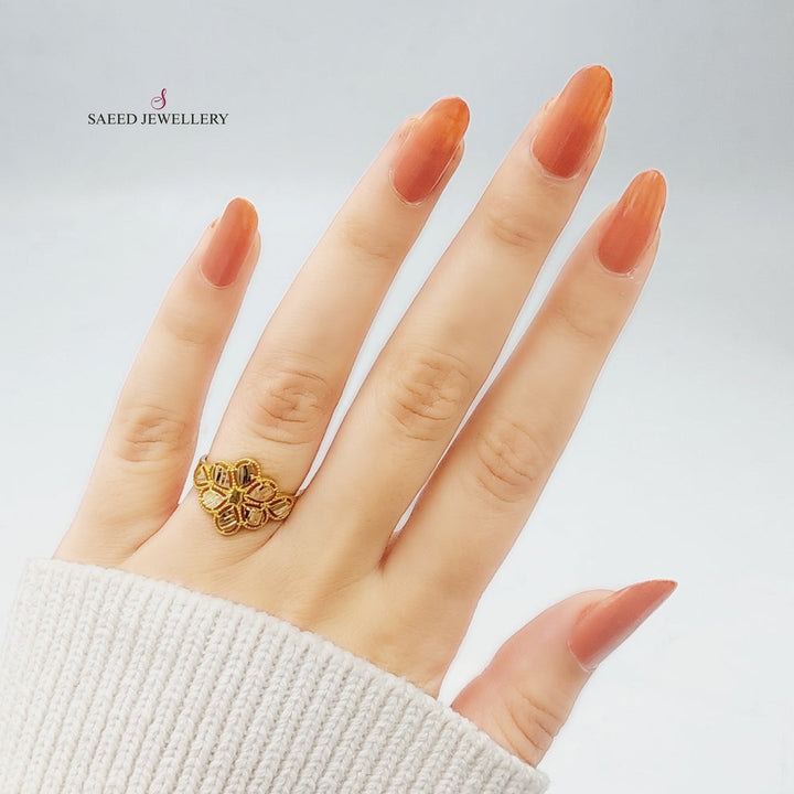 21K Gold Fancy Rose Ring by Saeed Jewelry - Image 9