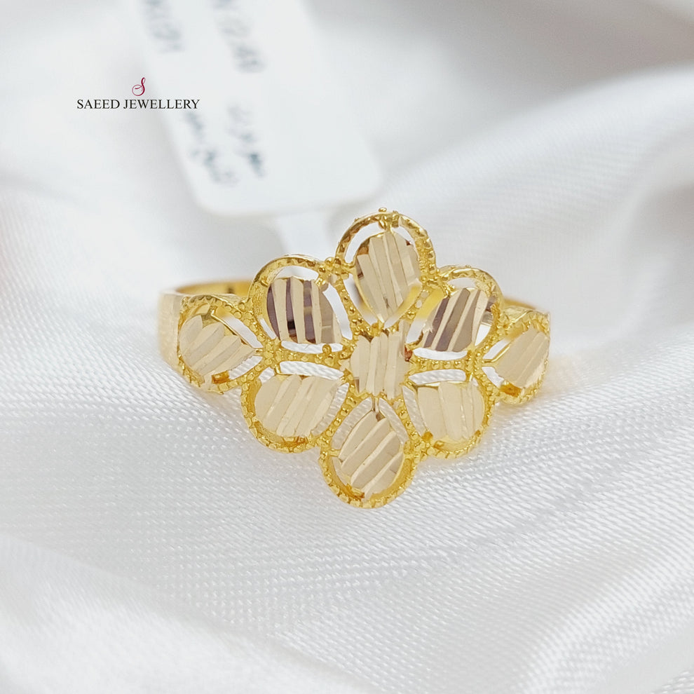 21K Gold Fancy Rose Ring by Saeed Jewelry - Image 3