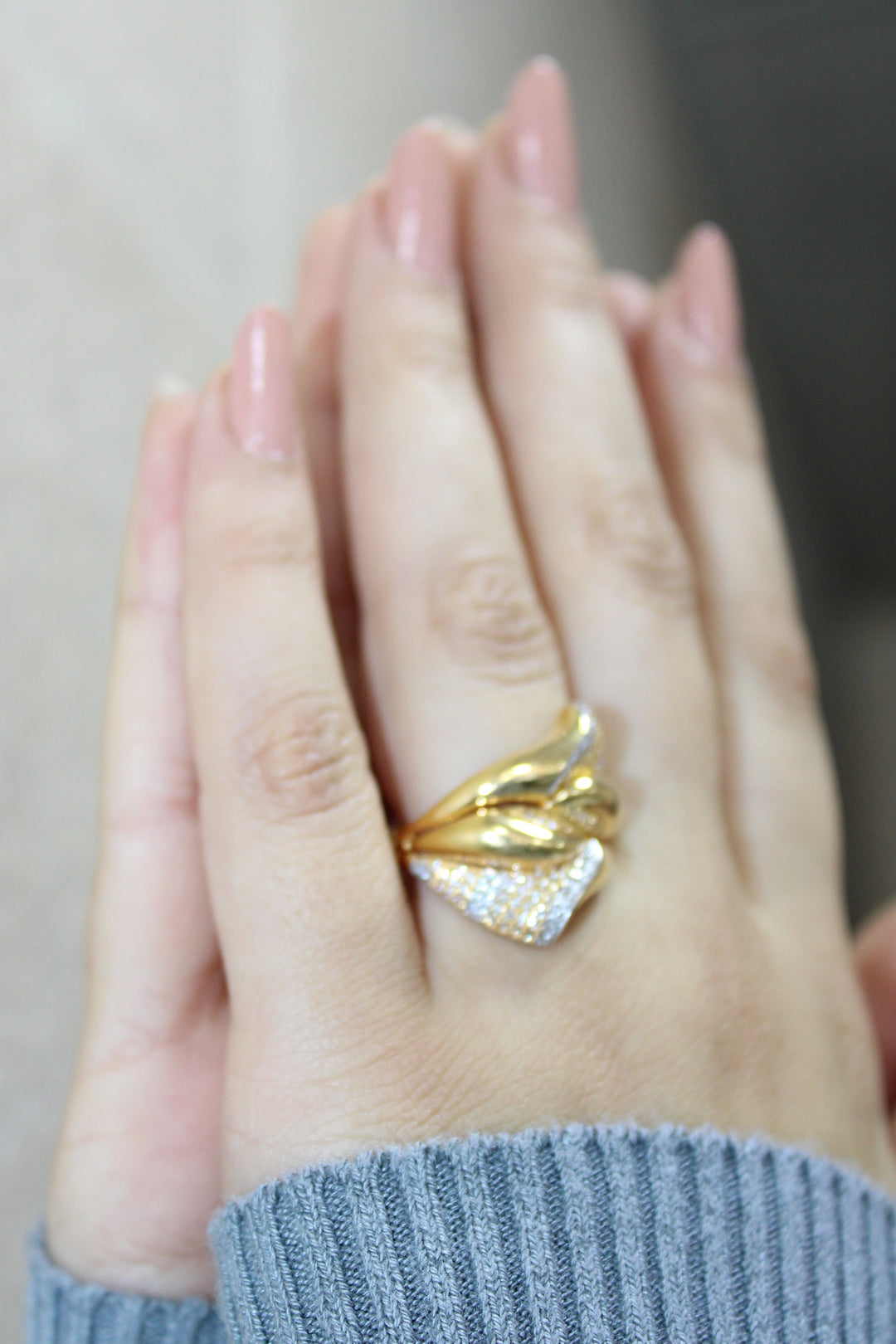 21K Gold Fancy Zirconia Ring by Saeed Jewelry - Image 7